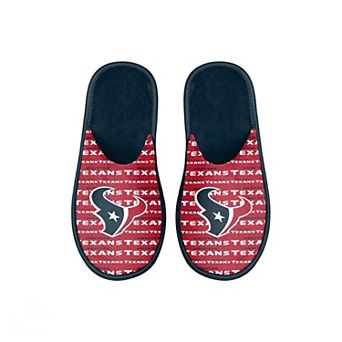 Youth FOCO Houston Texans Scuff Wordmark Slide Slippers