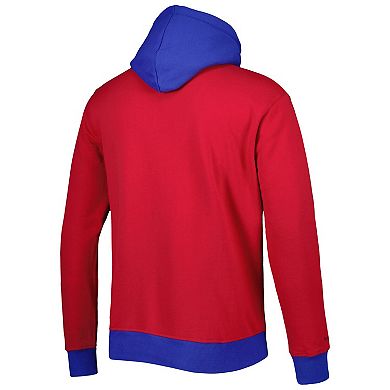 Men's Mitchell & Ness Red New England Patriots Big Face 5.0 Pullover Hoodie