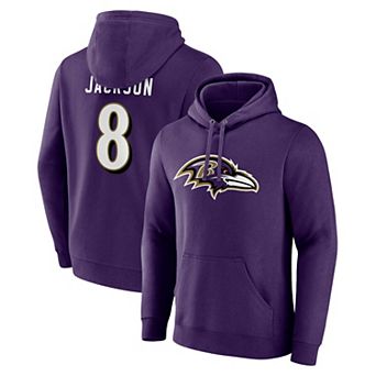 Men's Fanatics Lamar Jackson Purple Baltimore Ravens Big & Tall Fleece Name & Number Pullover Hoodie
