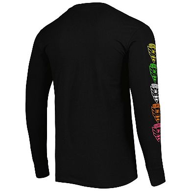 Men's Mitchell & Ness Black D.C. United Papel Picado Long Sleeve T-Shirt