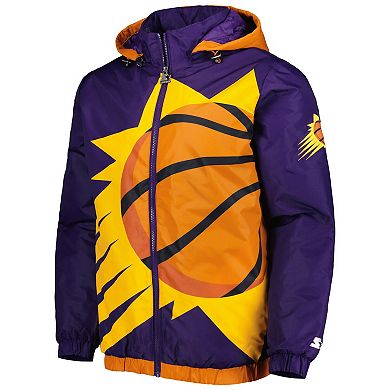 Men's Starter Purple Phoenix Suns The Triple Double Full-Zip Hoodie Jacket