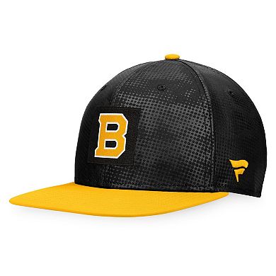 Men's Fanatics Branded Black/Gold Boston Bruins Authentic Pro Alternate Logo Snapback Hat