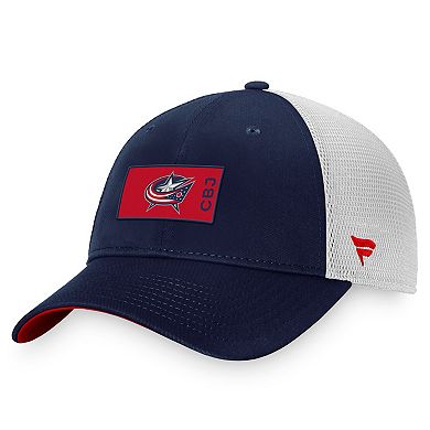 Men's Fanatics Branded Navy Columbus Blue Jackets Authentic Pro Rink Trucker Snapback Hat