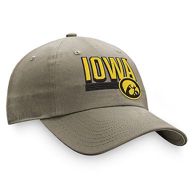 Men's Top of the World Khaki Iowa Hawkeyes Slice Adjustable Hat