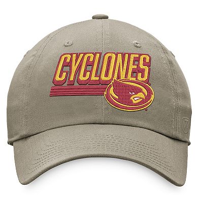 Men's Top of the World Khaki Iowa State Cyclones Slice Adjustable Hat