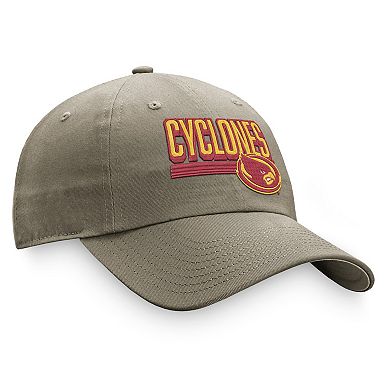 Men's Top of the World Khaki Iowa State Cyclones Slice Adjustable Hat