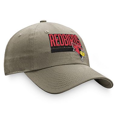 Men's Top of the World Khaki Illinois State Redbirds Slice Adjustable Hat
