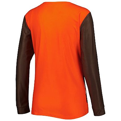 Women's FOCO Orange Cleveland Browns Holiday Ugly Pajama Set