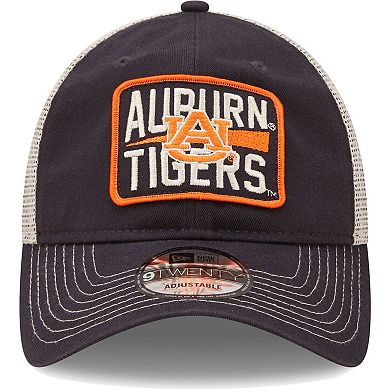 Men's New Era Navy/Natural Auburn Tigers Devoted 9TWENTY Adjustable Hat