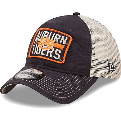 Men's New Era Navy/Natural Auburn Tigers Devoted 9TWENTY Adjustable Hat