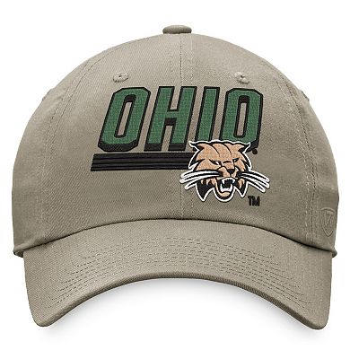 Men's Top of the World Khaki Ohio Bobcats Slice Adjustable Hat