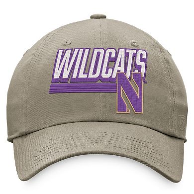 Men's Top of the World Khaki Northwestern Wildcats Slice Adjustable Hat