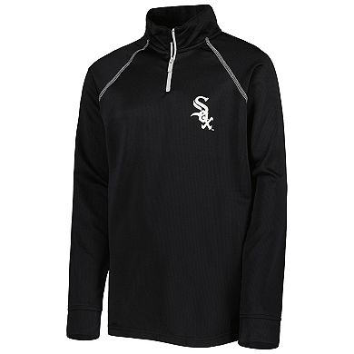 Youth Stitches Black Chicago White Sox Team Raglan Quarter-Zip Jacket