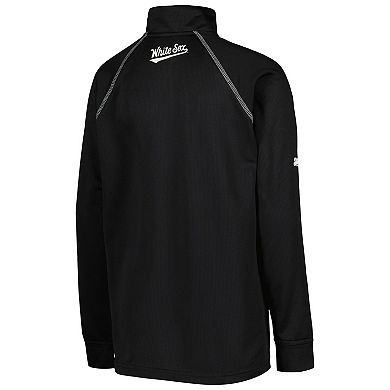 Youth Stitches Black Chicago White Sox Team Raglan Quarter-Zip Jacket