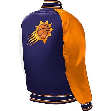 Youth Starter Purple Phoenix Suns Raglan Full-Snap Varsity Jacket