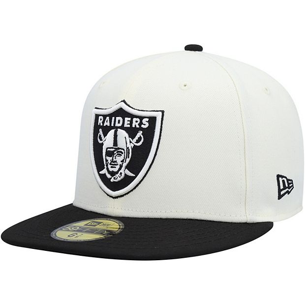 New Era Cream/Black Las Vegas Raiders Chrome Collection 9FIFTY Trucker Snapback Hat