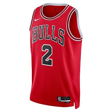 Unisex Nike Lonzo Ball Red Chicago Bulls Swingman Jersey - Association Edition