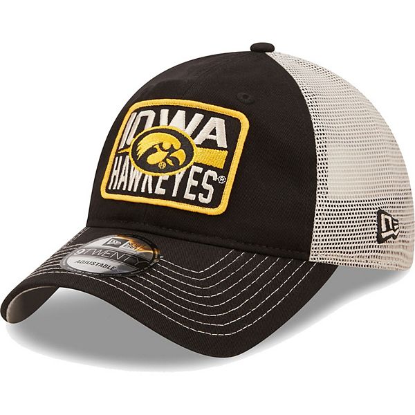 Men's New Era Black/Natural Iowa Hawkeyes Devoted 9TWENTY Adjustable Hat