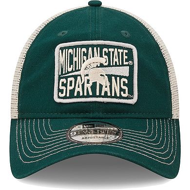 Men's New Era Green/Natural Michigan State Spartans Devoted 9TWENTY Adjustable Hat