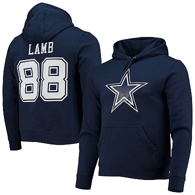Men's CeeDee Lamb Navy Dallas Cowboys Big & Tall Fleece Name & Number Pullover Hoodie