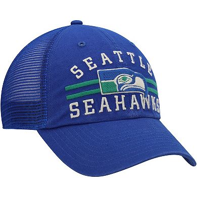 Men's '47 Royal Seattle Seahawks Highpoint Trucker Clean Up Snapback Hat