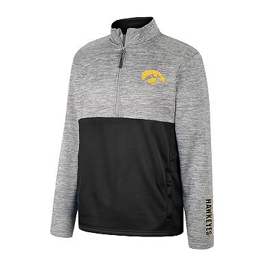 Men's Colosseum Gray Iowa Hawkeyes John Half-Zip Jacket