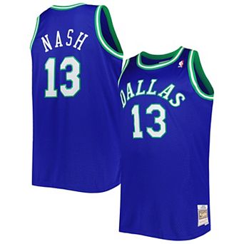 Men's Mitchell & Ness Steve Nash Blue Dallas Mavericks Big & Tall Hardwood Classics 1998-99 Swingman Jersey