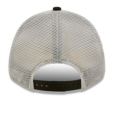 Men's New Era Navy/White Boston Red Sox Logo Patch 9FORTY Trucker Snapback Hat