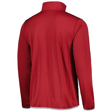 Men's Columbia Crimson Oklahoma Sooners Park View Omni-Wick Half-Zip Top