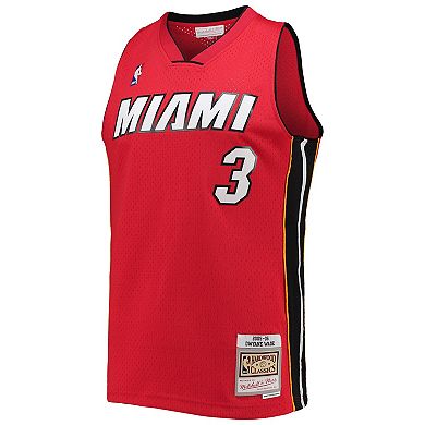 Men's Mitchell & Ness Dwyane Wade Red Miami Heat Big & Tall Hardwood Classics 2005-06 Swingman Jersey