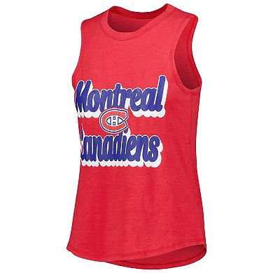 Women's Concepts Sport Heather Red/Heather Navy Montreal Canadiens Meter Muscle Tank Top & Pants Sleep Set