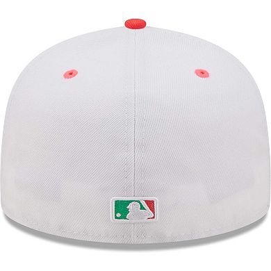 Men's New Era White/Green Los Angeles Dodgers 50th Anniversary in Los Angeles Watermelon Lolli 59FIFTY Fitted Hat