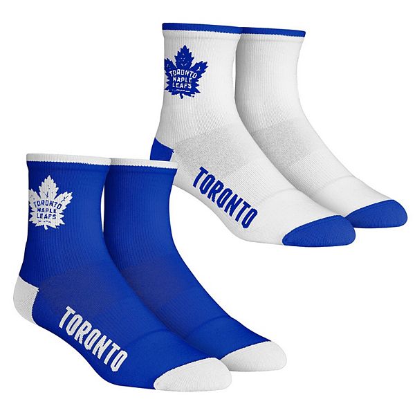 Men's Rock Em Socks Toronto Maple Leafs Core Team 2Pack Quarter Length