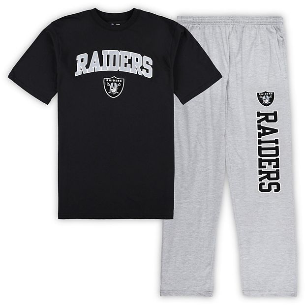 Men's Concepts Sport Black/Heather Gray Las Vegas Raiders Big