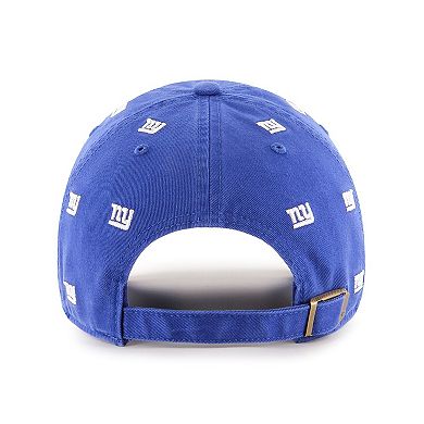 Women's '47 Royal New York Giants Confetti Clean Up Adjustable Hat