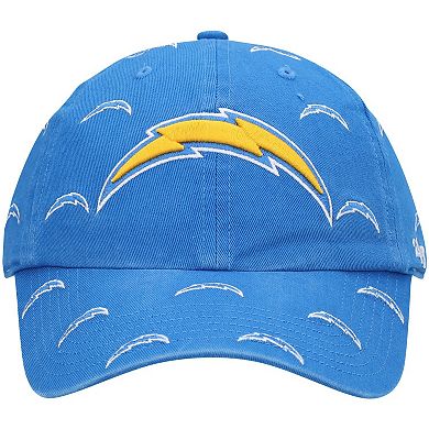 Women's '47 Powder Blue Los Angeles Chargers Confetti Clean Up Adjustable Hat