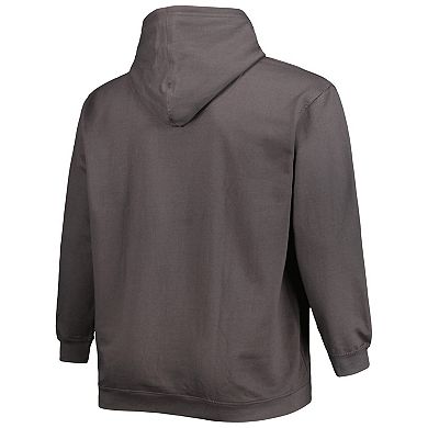 Men's Charcoal Arizona Cardinals Big & Tall Logo Pullover Hoodie