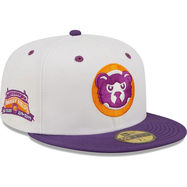 Chicago Cubs New Era 100 Years at Wrigley Field Grape Lolli 59FIFTY Fitted  Hat - White/Purple