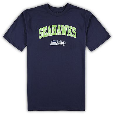 Men's Concepts Sport College Navy/Heather Gray Seattle Seahawks Big & Tall T-Shirt & Pajama Pants Sleep Set