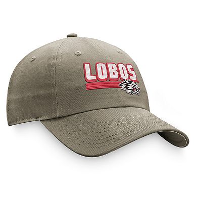 Men's Top of the World Khaki New Mexico Lobos Slice Adjustable Hat