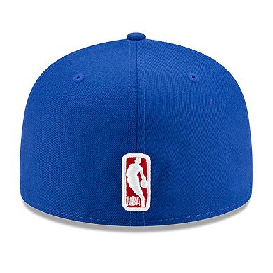 Men's New Era x Compound Royal Philadelphia 76ers 7 OTC 59FIFTY Fitted Hat