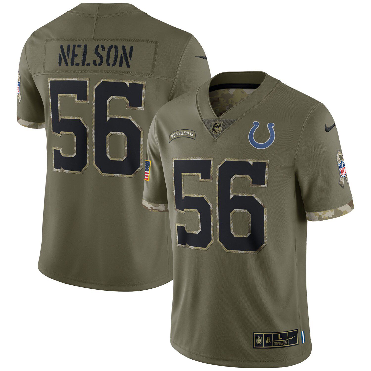 Nike Aidan Hutchinson Detroit Lions Limited Olive 2022 Salute To Service  Jersey - Women's