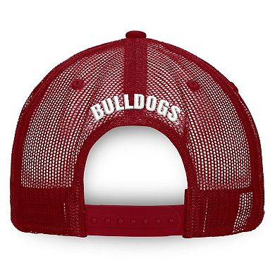 Men's Top of the World White/Maroon Mississippi State Bulldogs Tone Down Trucker Snapback Hat