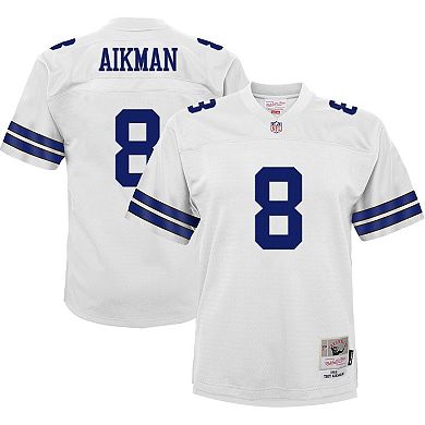 Youth Mitchell & Ness Troy Aikman White Dallas Cowboys Retired Player Legacy Jersey