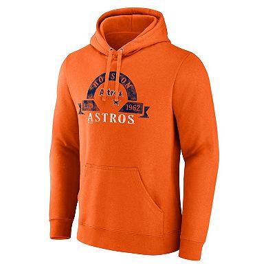 Men's Majestic Orange Houston Astros Utility Pullover Hoodie