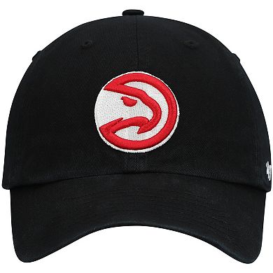 Men's '47 Black Atlanta Hawks Team Clean Up Adjustable Hat