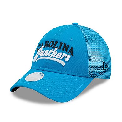 Women's New Era   Blue Carolina Panthers Team Trucker 9FORTY Snapback Hat
