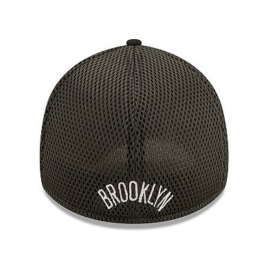 Men's New Era Black/Charcoal Brooklyn Nets NEO OTC 39THIRTY Flex Hat