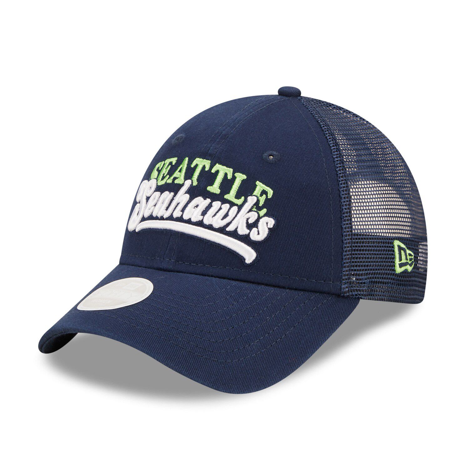 Men's New Era College Navy/White Seattle Seahawks Gradient Trucker