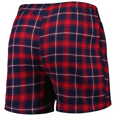 Men's Concepts Sport Navy/Red New England Patriots Ledger Flannel Boxers